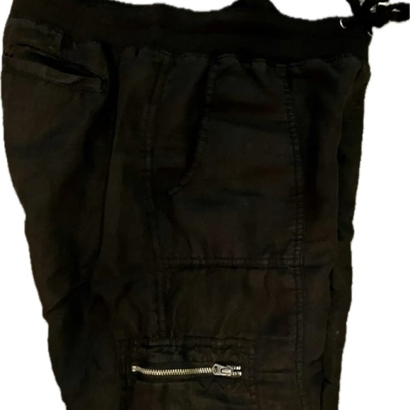 Athleta Linen Cargo Zipper Pants Women's Size 8 Medium Jogger - Picture 5 of 6